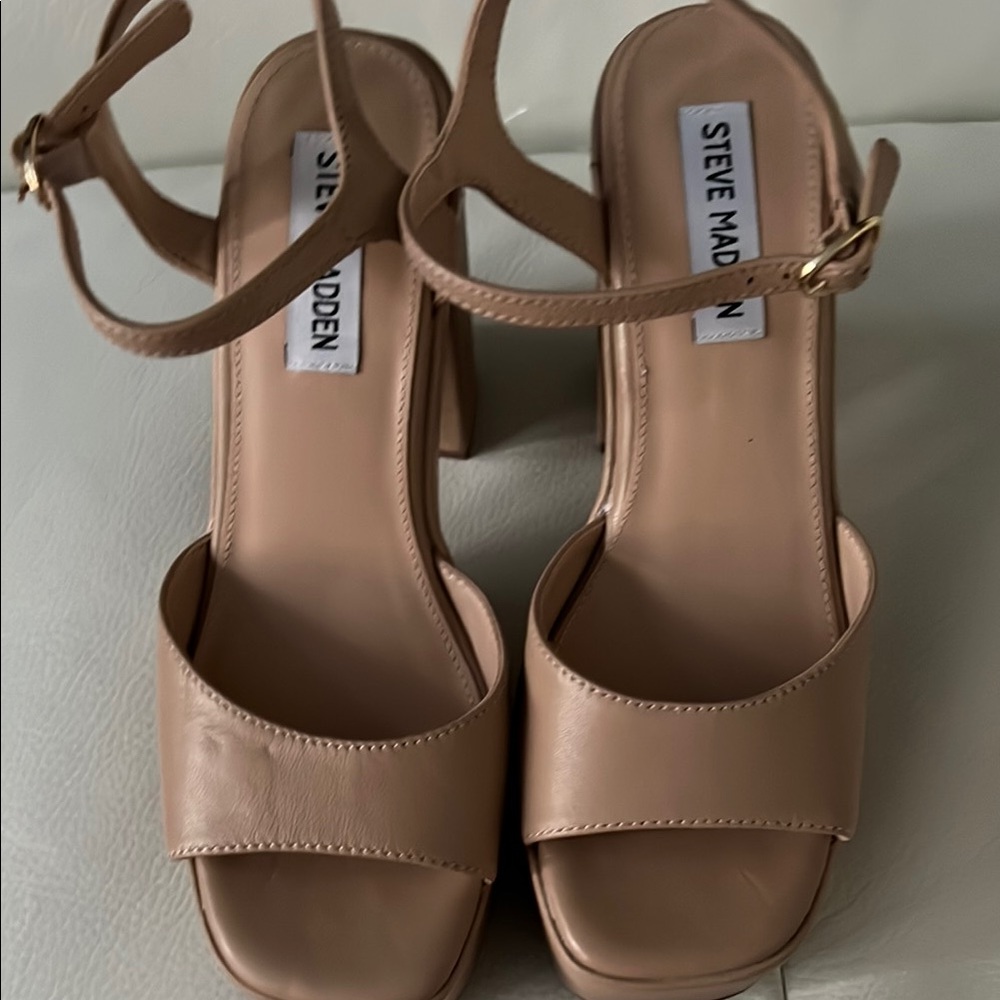 Steve Madden Nude Platform Heels - Picture 5 of 8